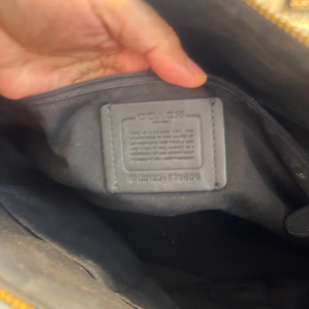 Coach Tan and Black Signature Tote - Picture 6 of 16